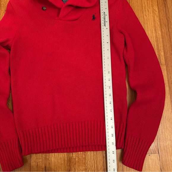 RALPH LAUREN SPORT Womens Red V Neck M Long Sleeve Casual Sweater 
**** - Picture 5 of 13
